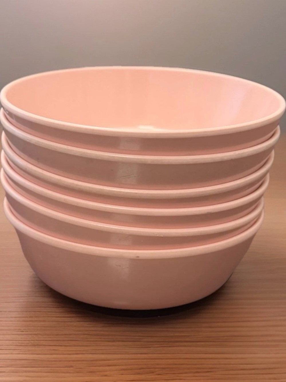 Texas Ware Set of 6 Dusty Rose Pink Melamine Bowls